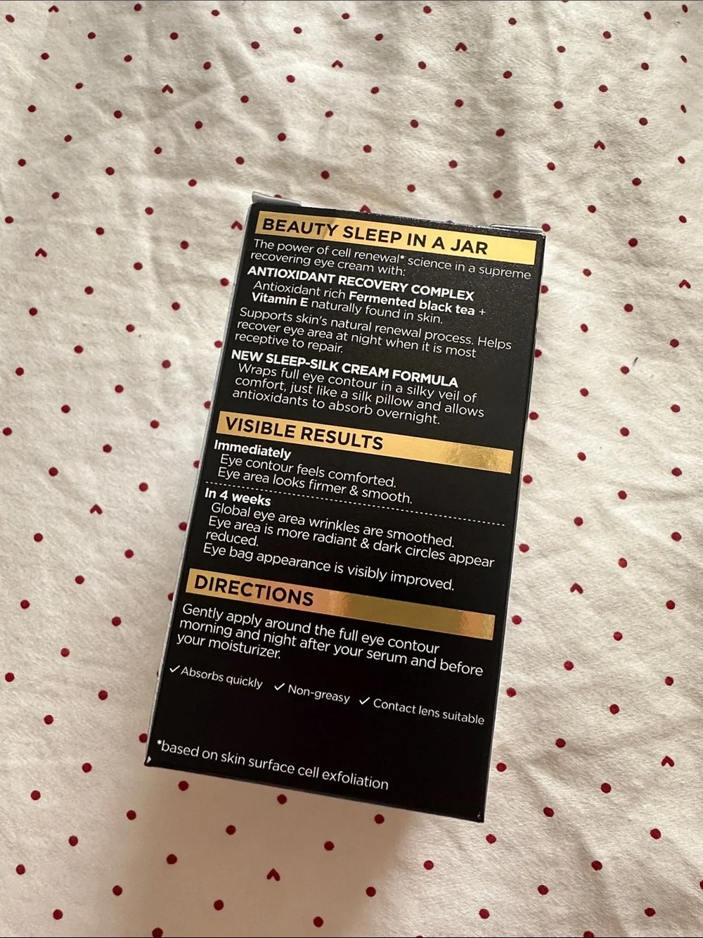 L'Oréal Paris Age Perfect Midnight Eye Opener Cream - Gold/Black